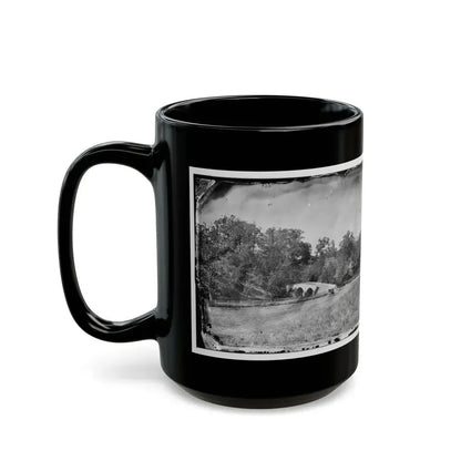 Antietam, Maryland. Burnside Bridge. Southeastern View (U.S. Civil War) Black Coffee Mug - Go Mug Yourself