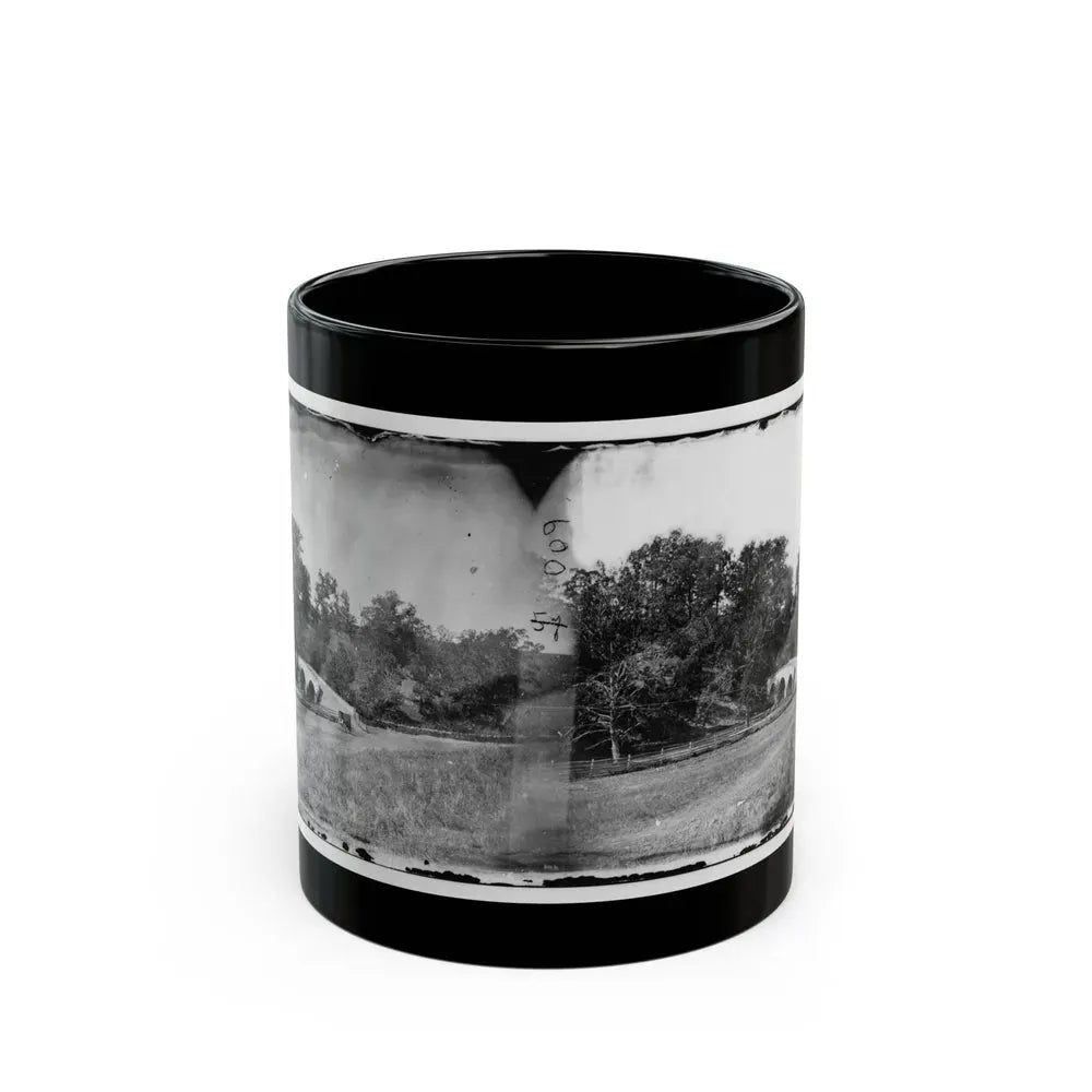 Antietam, Maryland. Burnside Bridge. Southeastern View (U.S. Civil War) Black Coffee Mug - Go Mug Yourself