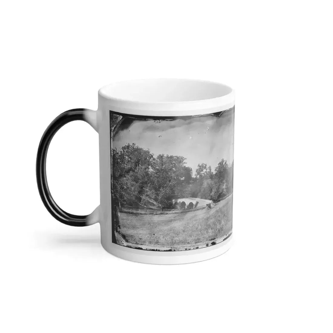 Antietam, Maryland. Burnside Bridge. Southeastern View (U.S. Civil War) Color Changing Coffee Mug 11oz - Go Mug Yourself