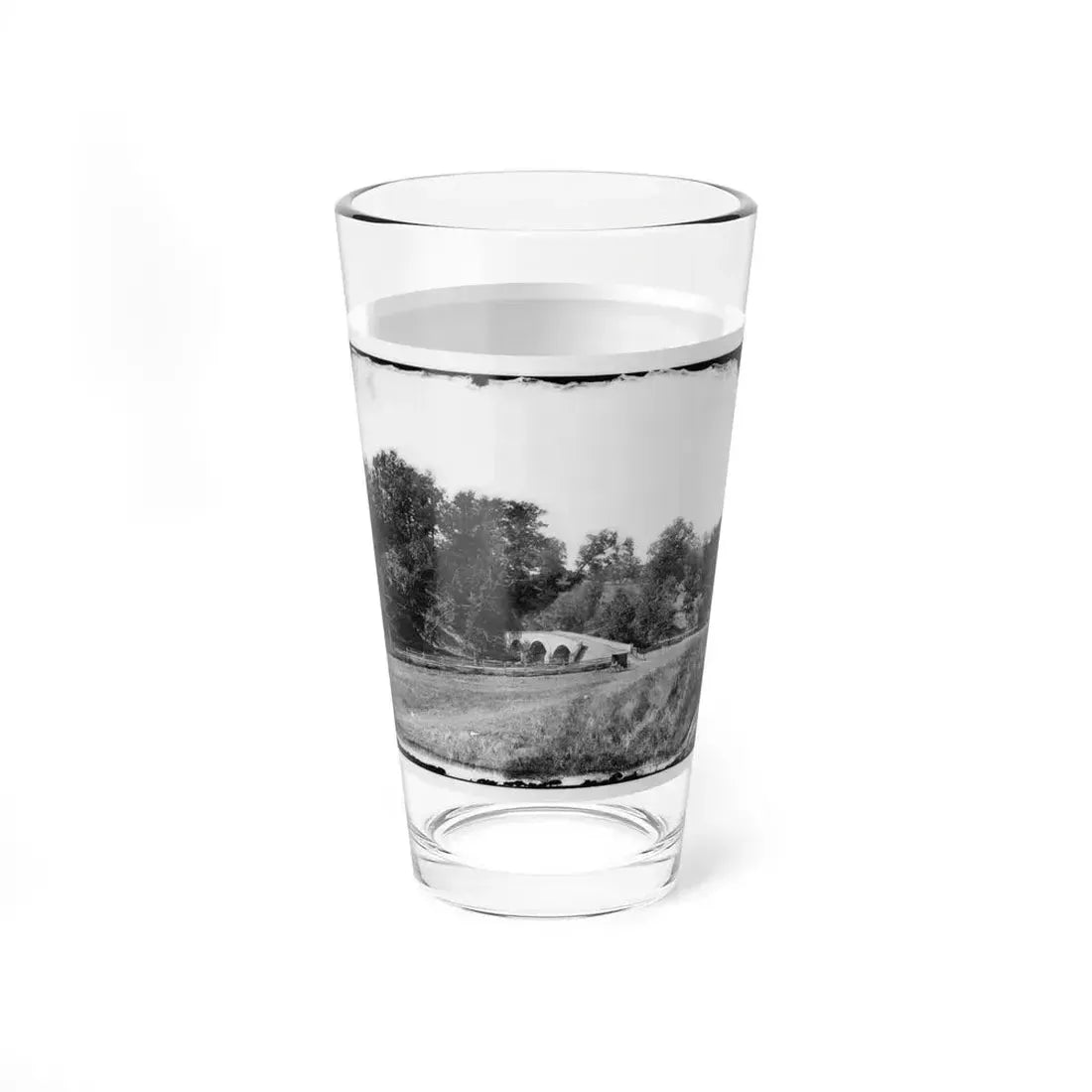 Antietam, Maryland. Burnside Bridge. Southeastern View (U.S. Civil War) Pint Glass 16oz - Go Mug Yourself