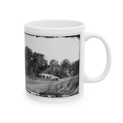 Antietam, Maryland. Burnside Bridge. Southeastern View (U.S. Civil War) White Coffee Mug - Go Mug Yourself
