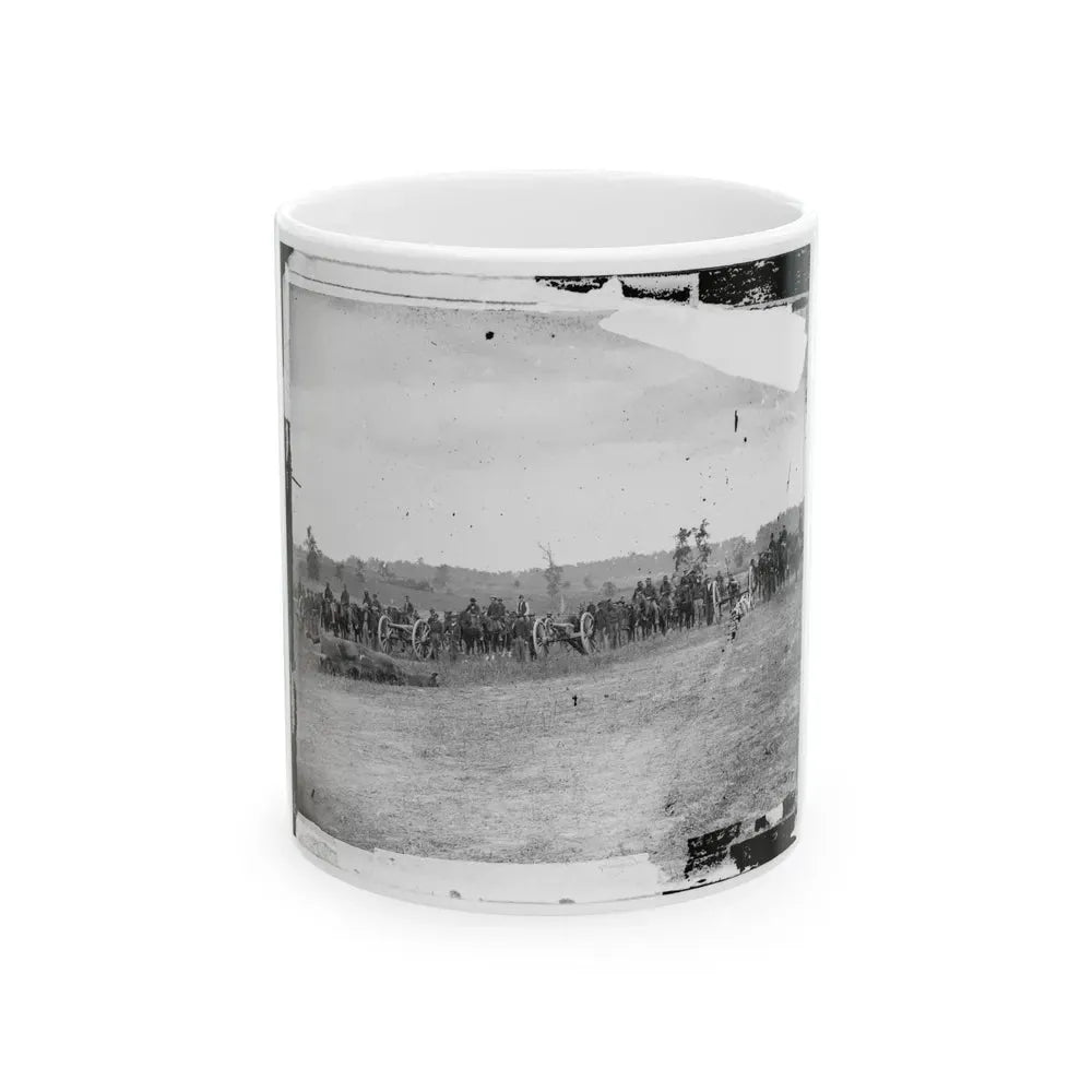 Antietam, Maryland. Captain J.M. Knap's Penn. Independent Battery  E  Light Artillery (U.S. Civil War) White Coffee Mug 11oz - Go Mug Yourself
