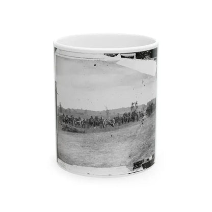 Antietam, Maryland. Captain J.M. Knap's Penn. Independent Battery  E  Light Artillery (U.S. Civil War) White Coffee Mug 11oz - Go Mug Yourself