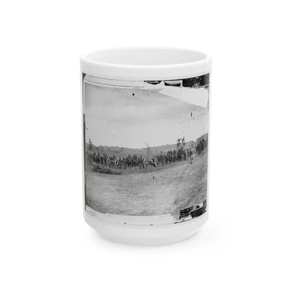 Antietam, Maryland. Captain J.M. Knap's Penn. Independent Battery  E  Light Artillery (U.S. Civil War) White Coffee Mug 15oz - Go Mug Yourself