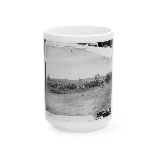 Antietam, Maryland. Captain J.M. Knap's Penn. Independent Battery  E  Light Artillery (U.S. Civil War) White Coffee Mug 15oz - Go Mug Yourself