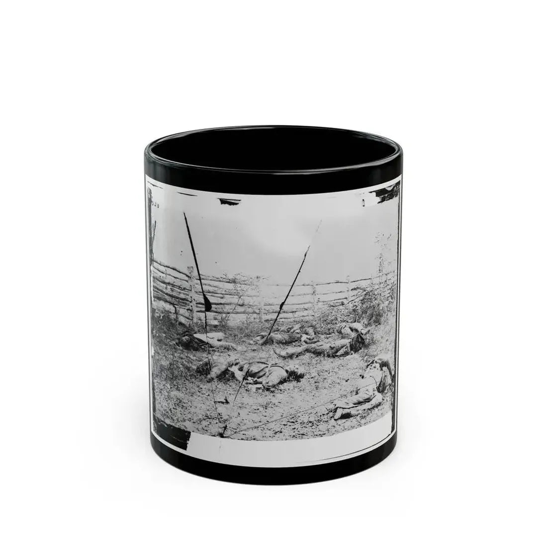 Antietam, Maryland. Confederate Soldiers As They Fell Inside The Fence On The Hagerstown Road (U.S. Civil War) Black Coffee Mug 11oz - Go Mug Yourself