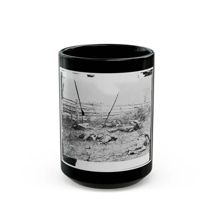 Antietam, Maryland. Confederate Soldiers As They Fell Inside The Fence On The Hagerstown Road (U.S. Civil War) Black Coffee Mug 15oz - Go Mug Yourself