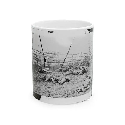 Antietam, Maryland. Confederate Soldiers As They Fell Inside The Fence On The Hagerstown Road (U.S. Civil War) White Coffee Mug 11oz - Go Mug Yourself