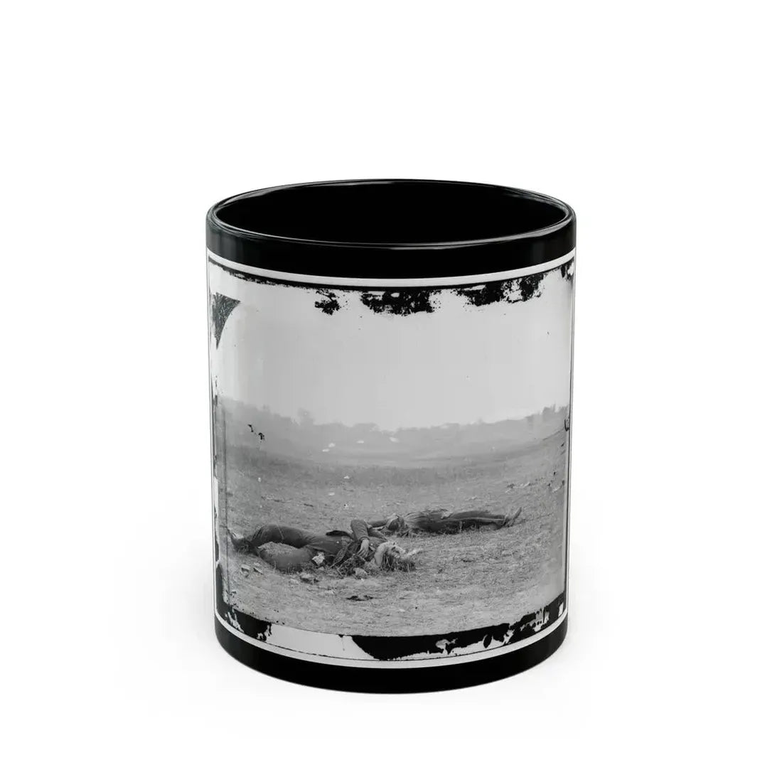 Antietam, Maryland. Confederate Soldiers As They Fell Near The Burnside Bridge (U.S. Civil War) Black Coffee Mug 11oz - Go Mug Yourself