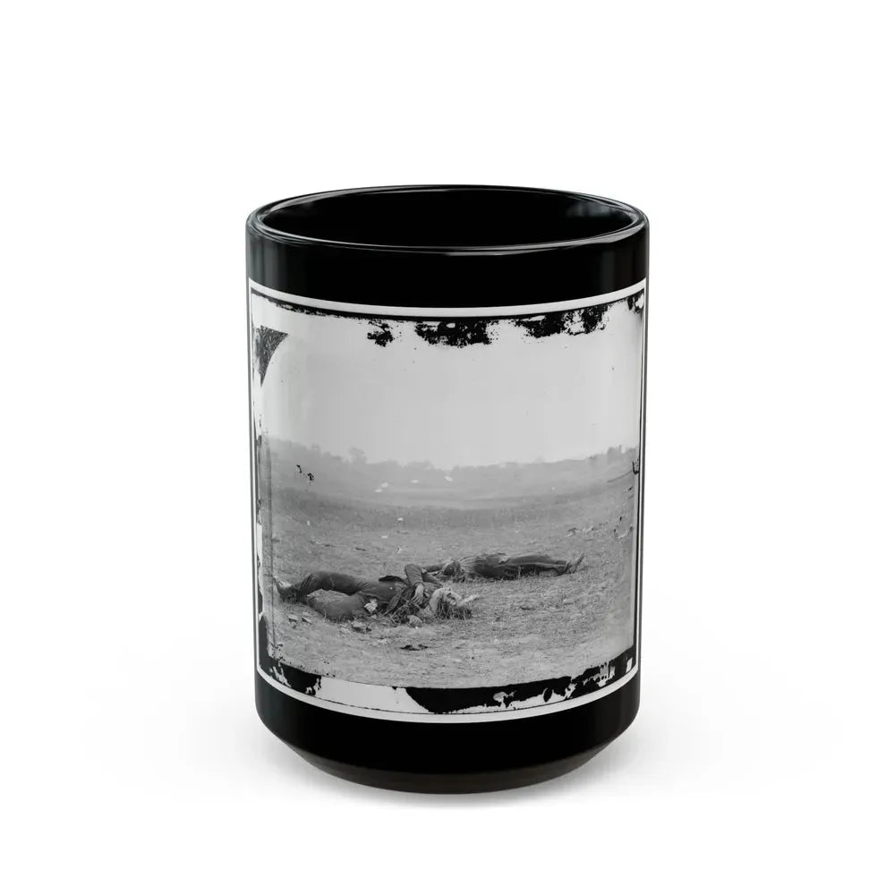 Antietam, Maryland. Confederate Soldiers As They Fell Near The Burnside Bridge (U.S. Civil War) Black Coffee Mug 15oz - Go Mug Yourself