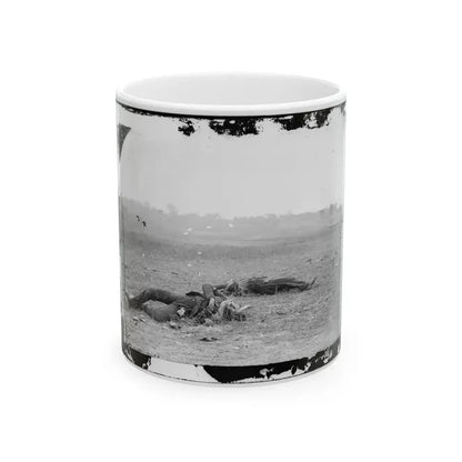 Antietam, Maryland. Confederate Soldiers As They Fell Near The Burnside Bridge (U.S. Civil War) White Coffee Mug 11oz - Go Mug Yourself
