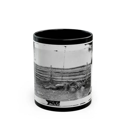 Antietam, Maryland. Dead Of Stonewall Jackson's Brigade By Rail Fence On The Hagerstown Pike (U.S. Civil War) Black Coffee Mug 11oz - Go Mug Yourself