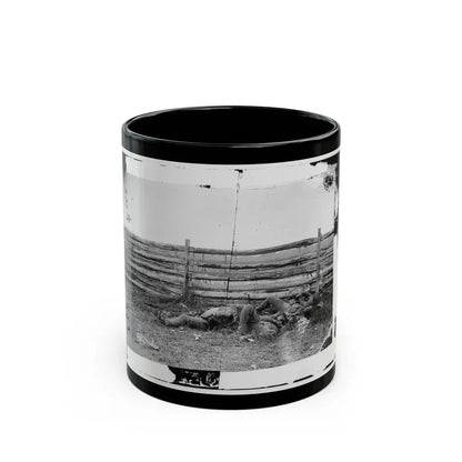 Antietam, Maryland. Dead Of Stonewall Jackson's Brigade By Rail Fence On The Hagerstown Pike (U.S. Civil War) Black Coffee Mug 11oz - Go Mug Yourself