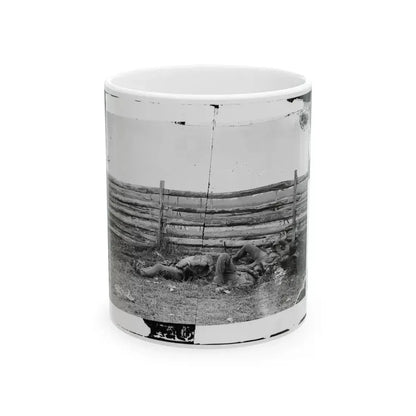 Antietam, Maryland. Dead Of Stonewall Jackson's Brigade By Rail Fence On The Hagerstown Pike (U.S. Civil War) White Coffee Mug 11oz - Go Mug Yourself