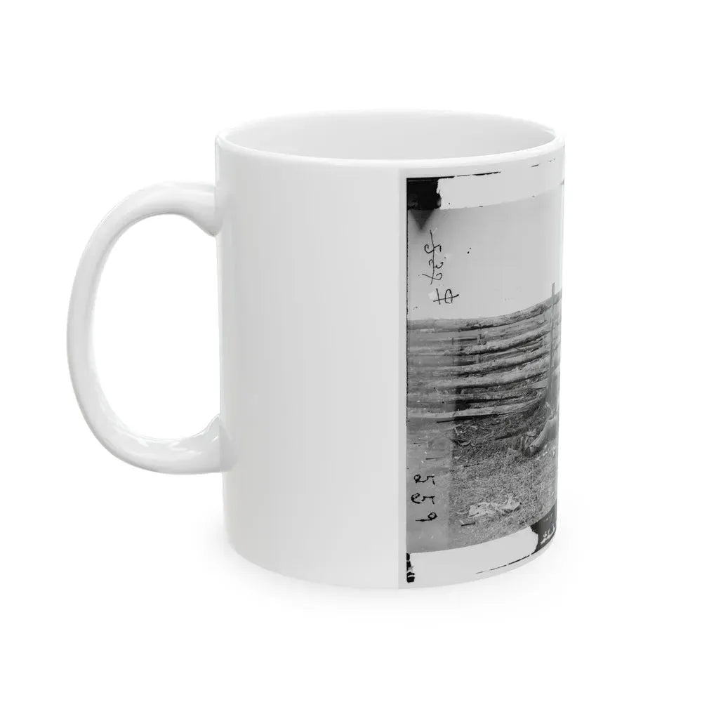 Antietam, Maryland. Dead Of Stonewall Jackson's Brigade By Rail Fence On The Hagerstown Pike (U.S. Civil War) White Coffee Mug - Go Mug Yourself