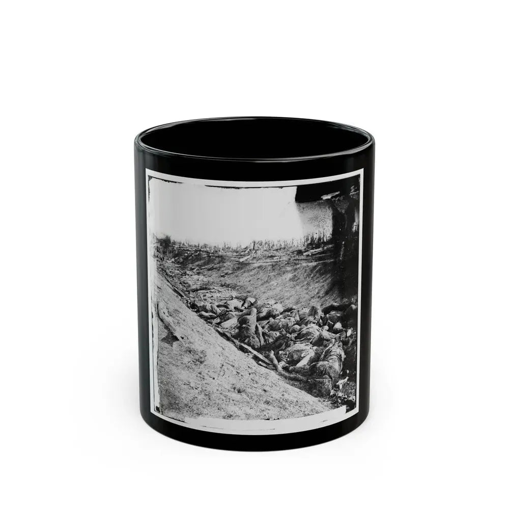 Antietam, Maryland. Dead Soldiers In Ditch On The Right Wing Where Kimball's Brigade Fought So Desperately (U.S. Civil War) Black Coffee Mug 11oz - Go Mug Yourself