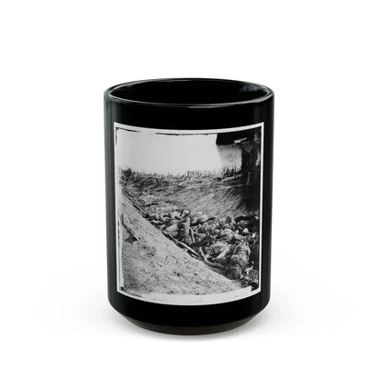 Antietam, Maryland. Dead Soldiers In Ditch On The Right Wing Where Kimball's Brigade Fought So Desperately (U.S. Civil War) Black Coffee Mug 15oz - Go Mug Yourself
