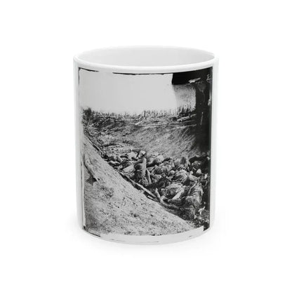 Antietam, Maryland. Dead Soldiers In Ditch On The Right Wing Where Kimball's Brigade Fought So Desperately (U.S. Civil War) White Coffee Mug 11oz - Go Mug Yourself
