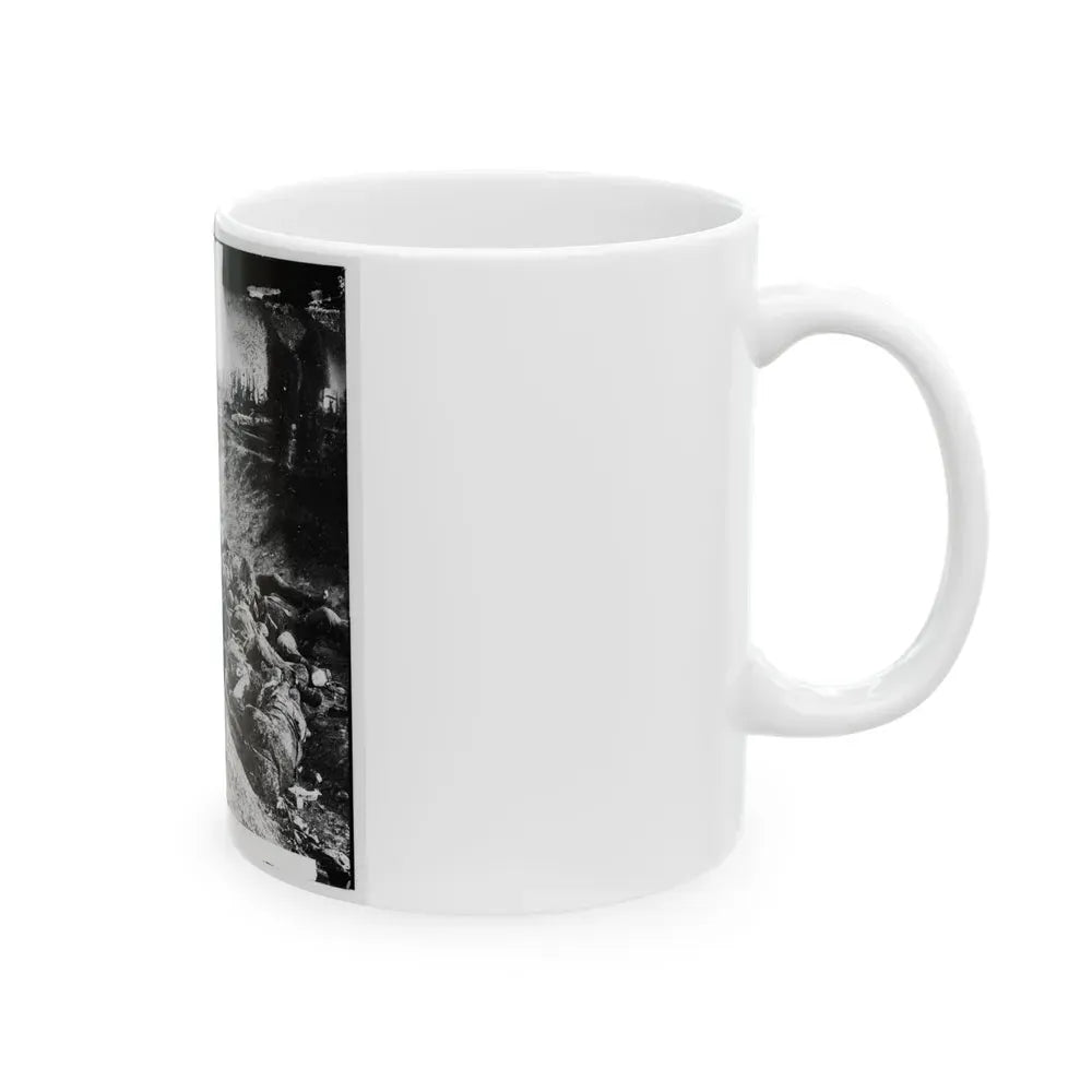 Antietam, Maryland. Dead Soldiers In Ditch On The Right Wing Where Kimball's Brigade Fought So Desperately (U.S. Civil War) White Coffee Mug - Go Mug Yourself