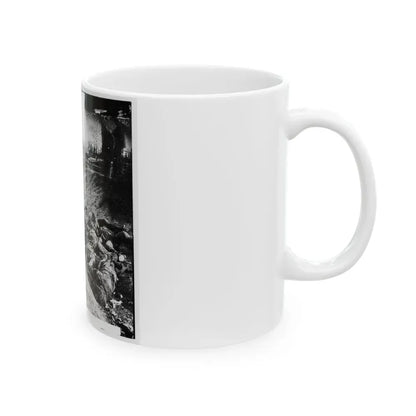 Antietam, Maryland. Dead Soldiers In Ditch On The Right Wing Where Kimball's Brigade Fought So Desperately (U.S. Civil War) White Coffee Mug - Go Mug Yourself