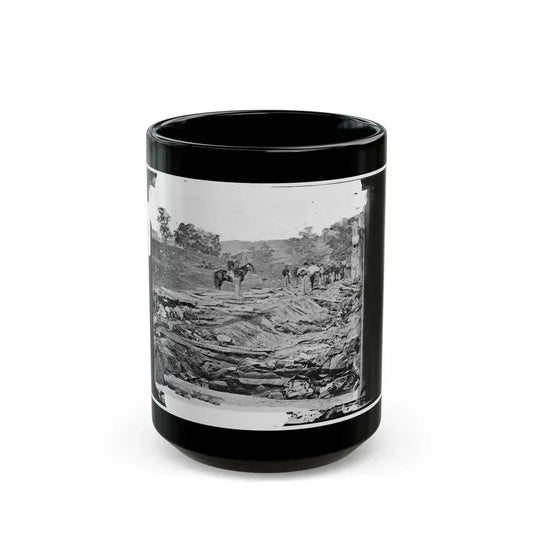 Antietam, Maryland. Ditch With Bodies Of Soldiers On Right Wing Used As A Rifle Pit By Confederates (U.S. Civil War) Black Coffee Mug 15oz - Go Mug Yourself