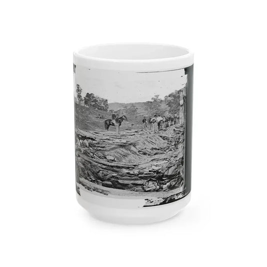 Antietam, Maryland. Ditch With Bodies Of Soldiers On Right Wing Used As A Rifle Pit By Confederates (U.S. Civil War) White Coffee Mug 15oz - Go Mug Yourself