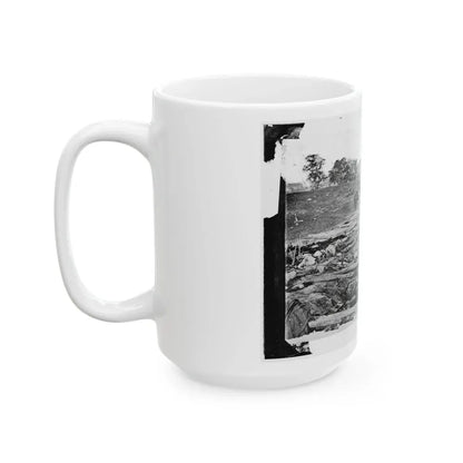 Antietam, Maryland. Ditch With Bodies Of Soldiers On Right Wing Used As A Rifle Pit By Confederates (U.S. Civil War) White Coffee Mug - Go Mug Yourself