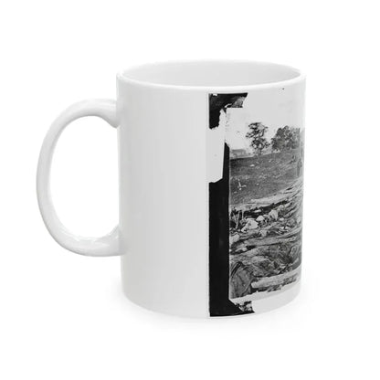 Antietam, Maryland. Ditch With Bodies Of Soldiers On Right Wing Used As A Rifle Pit By Confederates (U.S. Civil War) White Coffee Mug - Go Mug Yourself