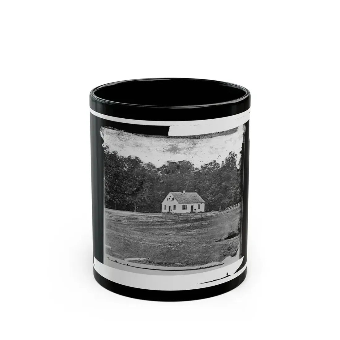 Antietam, Maryland. Dunker Church On Battlefield (U.S. Civil War) Black Coffee Mug 11oz - Go Mug Yourself