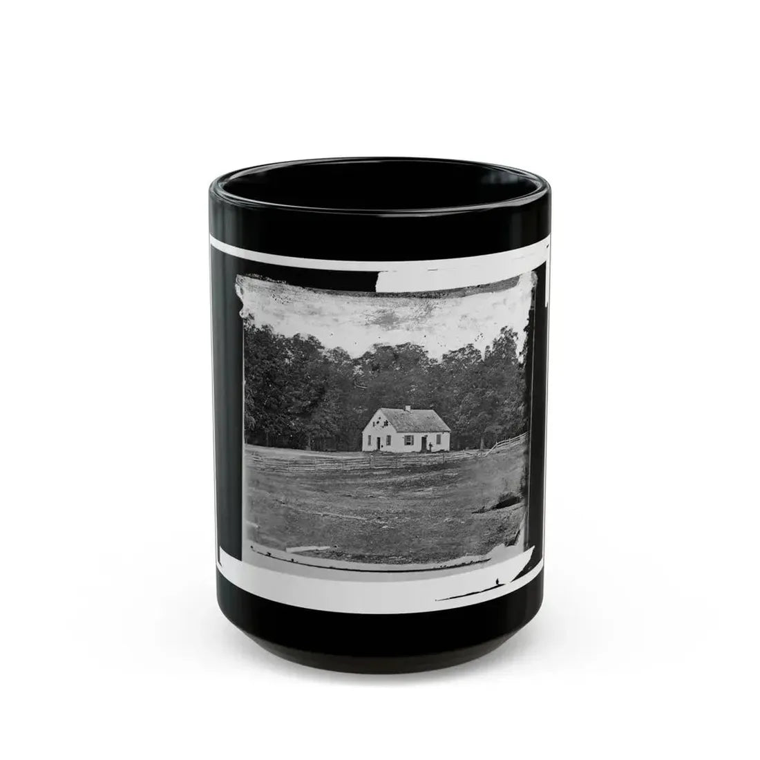 Antietam, Maryland. Dunker Church On Battlefield (U.S. Civil War) Black Coffee Mug 15oz - Go Mug Yourself