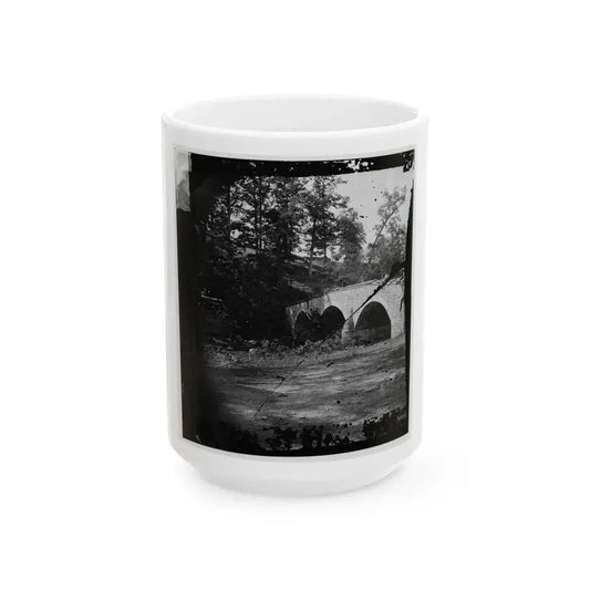 Antietam, Maryland. Eastern View Of Bridge (U.S. Civil War) White Coffee Mug 15oz - Go Mug Yourself