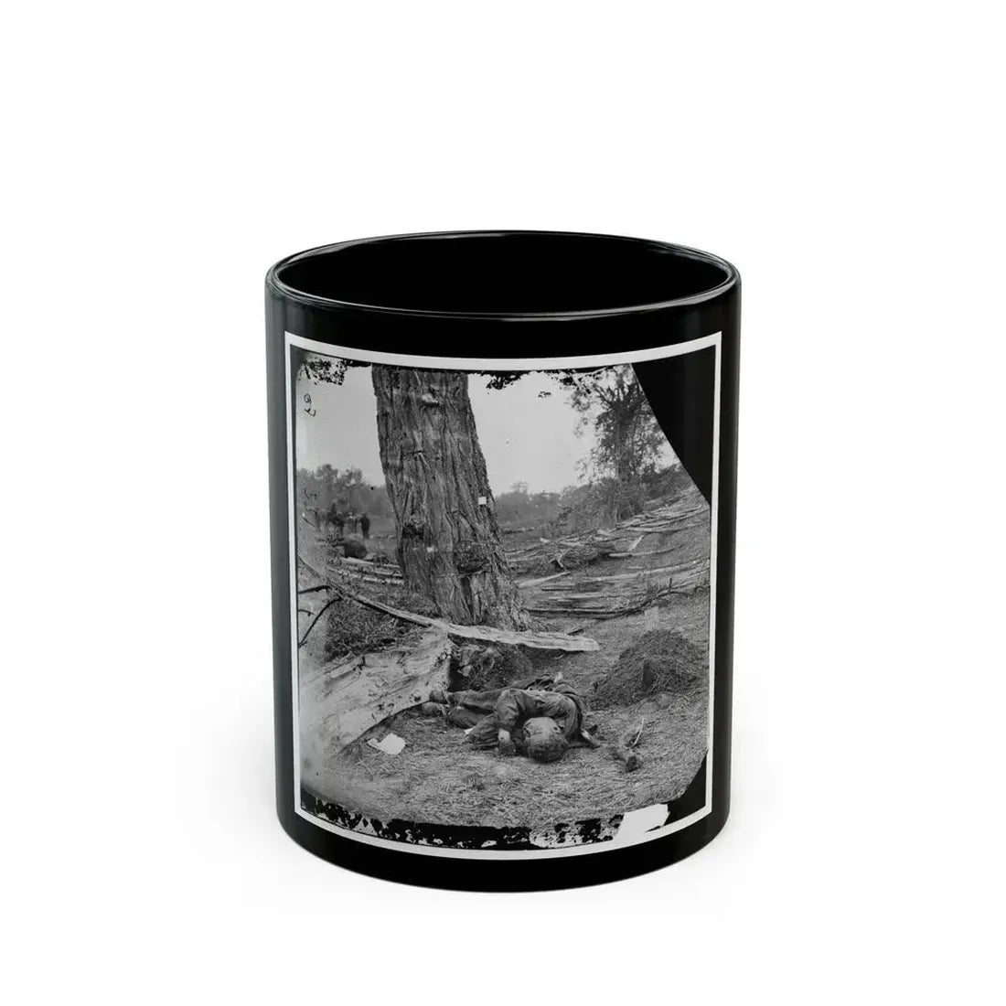 Antietam, Maryland. Federal Buried, Confederate Unburied, Where They Fell (U.S. Civil War) Black Coffee Mug 11oz - Go Mug Yourself