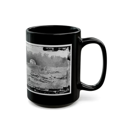 Antietam, Maryland. Field Where Sumner's Corps Charged. Bodies Of Confederate In Front Of The Dunker Church (U.S. Civil War) Black Coffee Mug - Go Mug Yourself