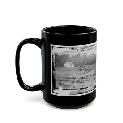 Antietam, Maryland. Field Where Sumner's Corps Charged. Bodies Of Confederate In Front Of The Dunker Church (U.S. Civil War) Black Coffee Mug - Go Mug Yourself