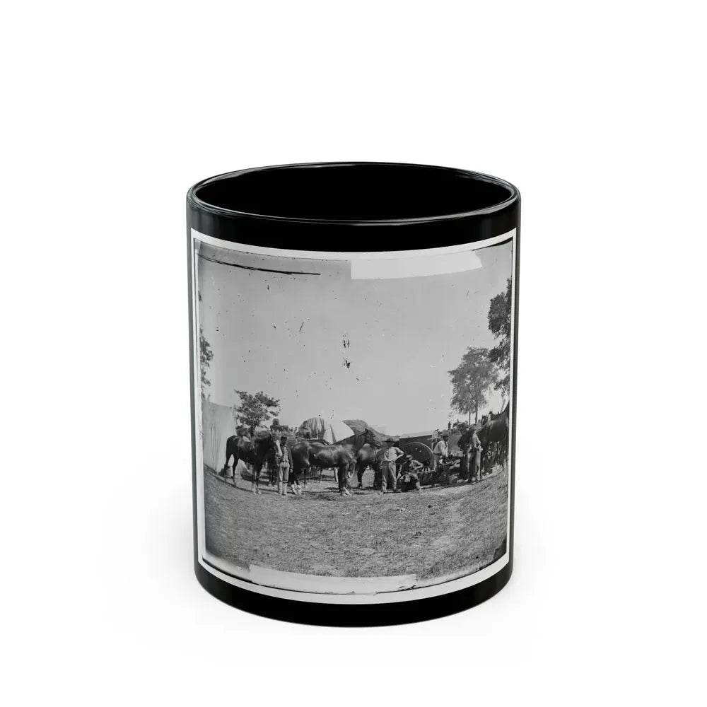 Antietam, Maryland. Forge Scene At General Mcclellan's Headquarters (U.S. Civil War) Black Coffee Mug 11oz - Go Mug Yourself