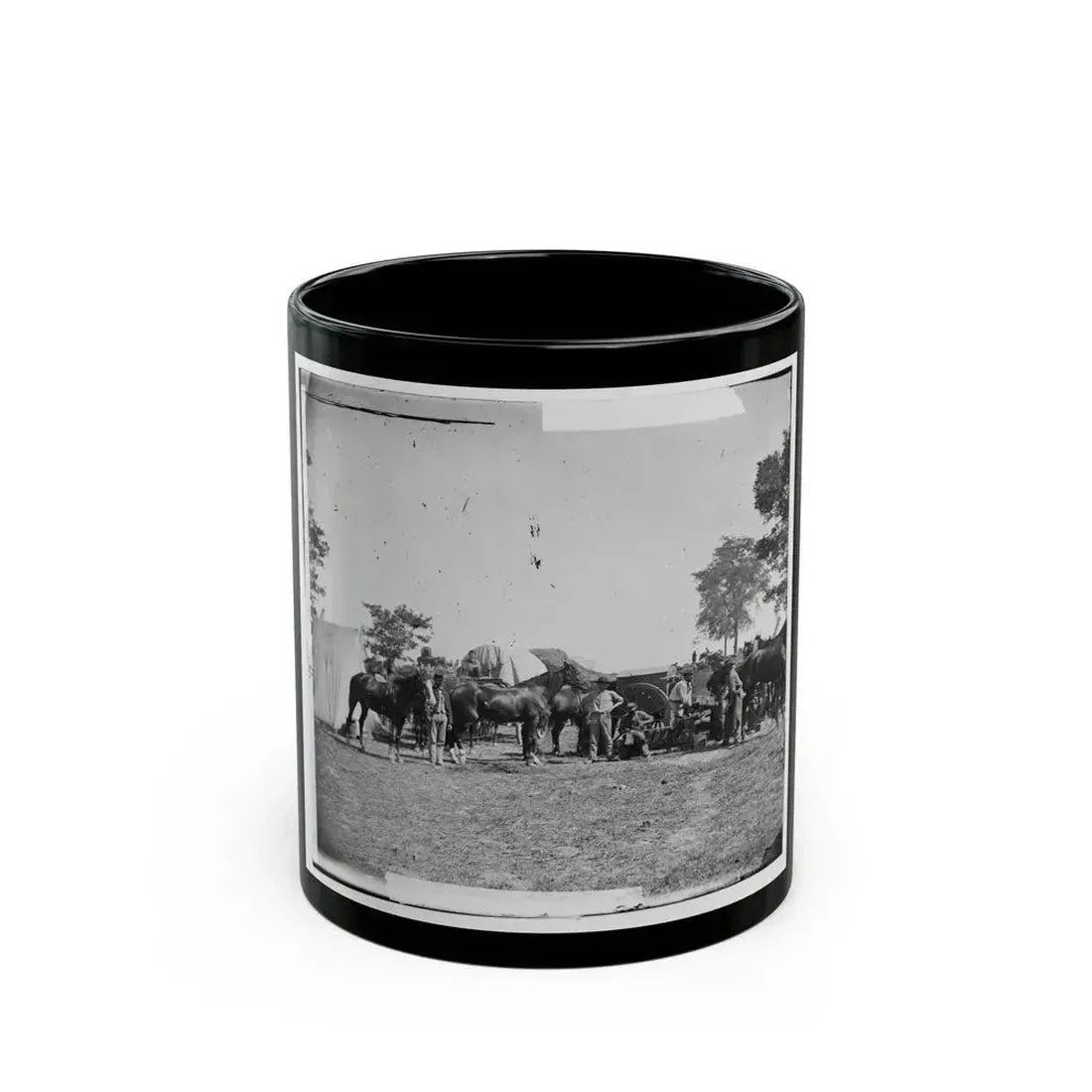 Antietam, Maryland. Forge Scene At General Mcclellan's Headquarters (U.S. Civil War) Black Coffee Mug 11oz - Go Mug Yourself