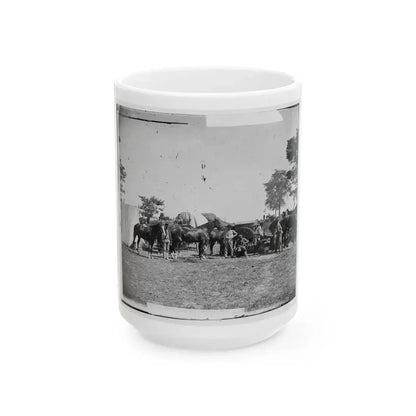 Antietam, Maryland. Forge Scene At General Mcclellan's Headquarters (U.S. Civil War) White Coffee Mug 15oz - Go Mug Yourself