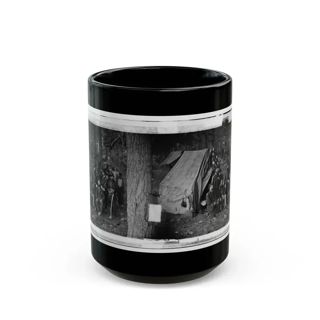 Antietam, Maryland. General John C. Caldwell And Staff On Battlefield (U.S. Civil War) Black Coffee Mug 15oz - Go Mug Yourself