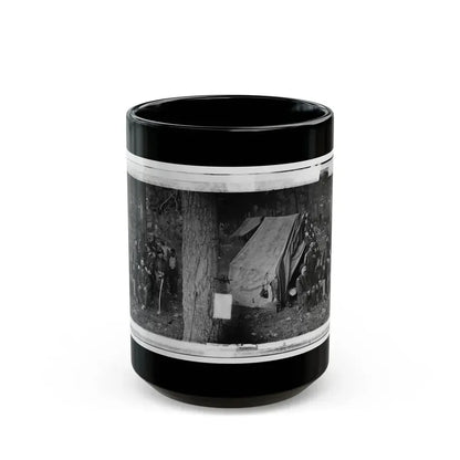 Antietam, Maryland. General John C. Caldwell And Staff On Battlefield (U.S. Civil War) Black Coffee Mug 15oz - Go Mug Yourself