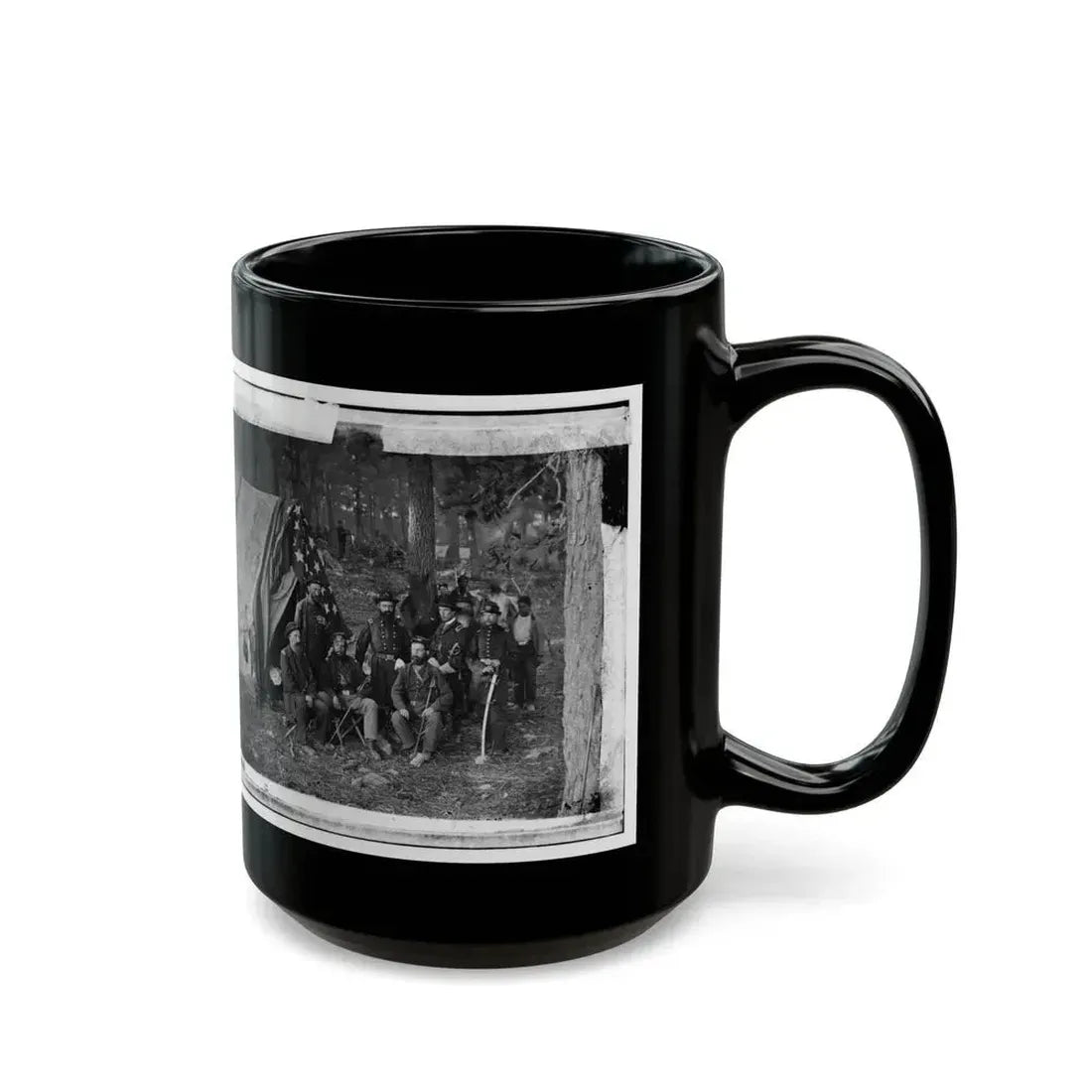 Antietam, Maryland. General John C. Caldwell And Staff On Battlefield (U.S. Civil War) Black Coffee Mug - Go Mug Yourself