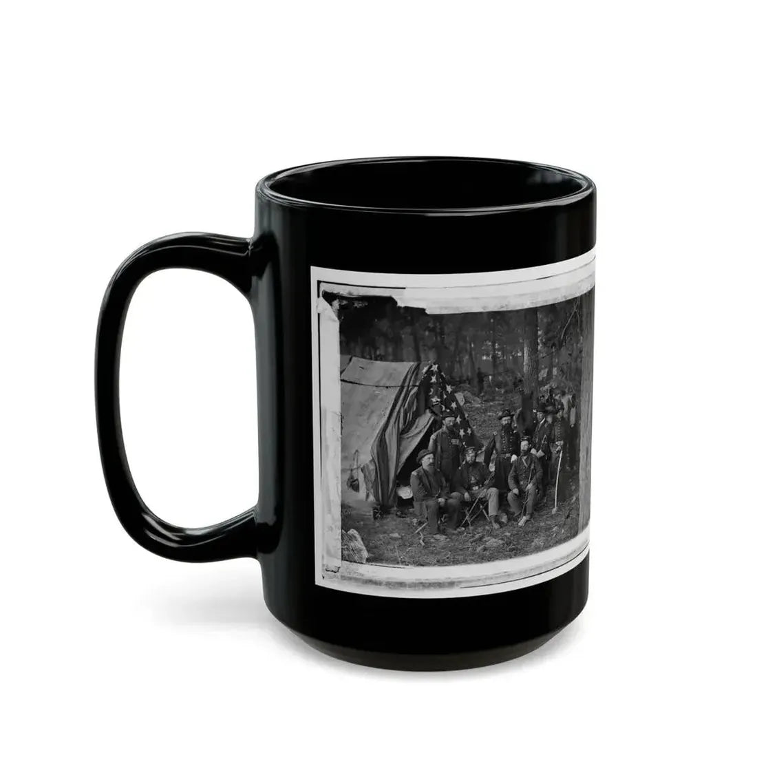 Antietam, Maryland. General John C. Caldwell And Staff On Battlefield (U.S. Civil War) Black Coffee Mug - Go Mug Yourself