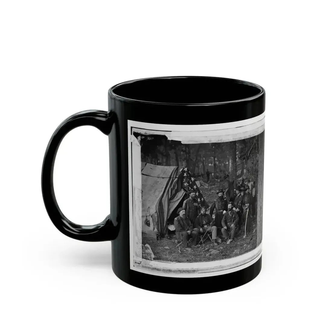 Antietam, Maryland. General John C. Caldwell And Staff On Battlefield (U.S. Civil War) Black Coffee Mug - Go Mug Yourself