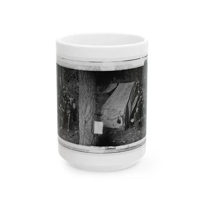 Antietam, Maryland. General John C. Caldwell And Staff On Battlefield (U.S. Civil War) White Coffee Mug 15oz - Go Mug Yourself