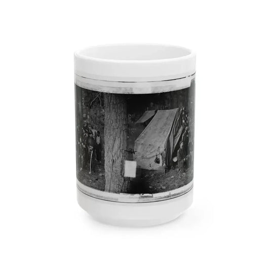 Antietam, Maryland. General John C. Caldwell And Staff On Battlefield (U.S. Civil War) White Coffee Mug 15oz - Go Mug Yourself