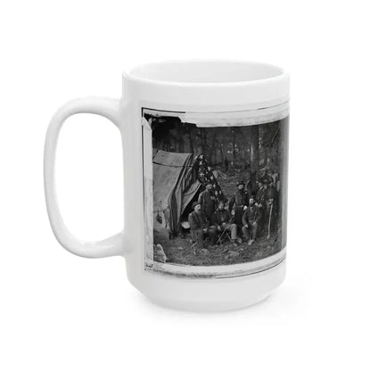 Antietam, Maryland. General John C. Caldwell And Staff On Battlefield (U.S. Civil War) White Coffee Mug - Go Mug Yourself