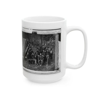 Antietam, Maryland. General John C. Caldwell And Staff On Battlefield (U.S. Civil War) White Coffee Mug - Go Mug Yourself