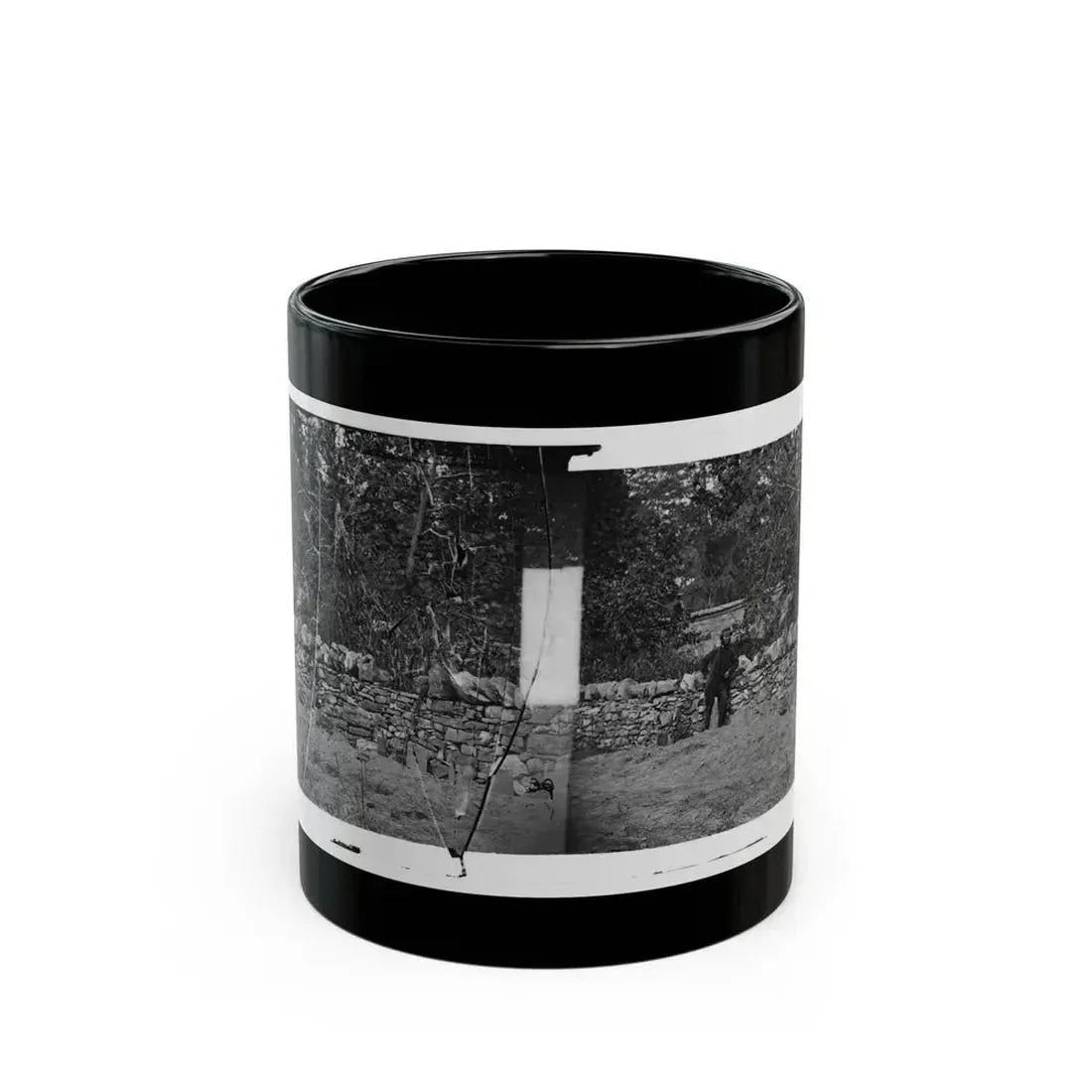 Antietam, Maryland. Graves Of Federal Soldiers At Burnside Bridge (U.S. Civil War) Black Coffee Mug 11oz - Go Mug Yourself