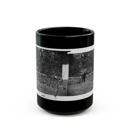 Antietam, Maryland. Graves Of Federal Soldiers At Burnside Bridge (U.S. Civil War) Black Coffee Mug 15oz - Go Mug Yourself