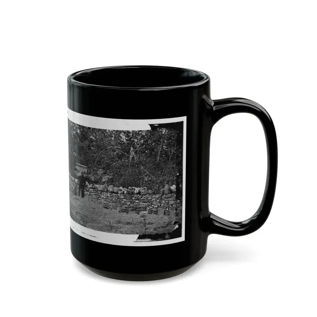 Antietam, Maryland. Graves Of Federal Soldiers At Burnside Bridge (U.S. Civil War) Black Coffee Mug - Go Mug Yourself