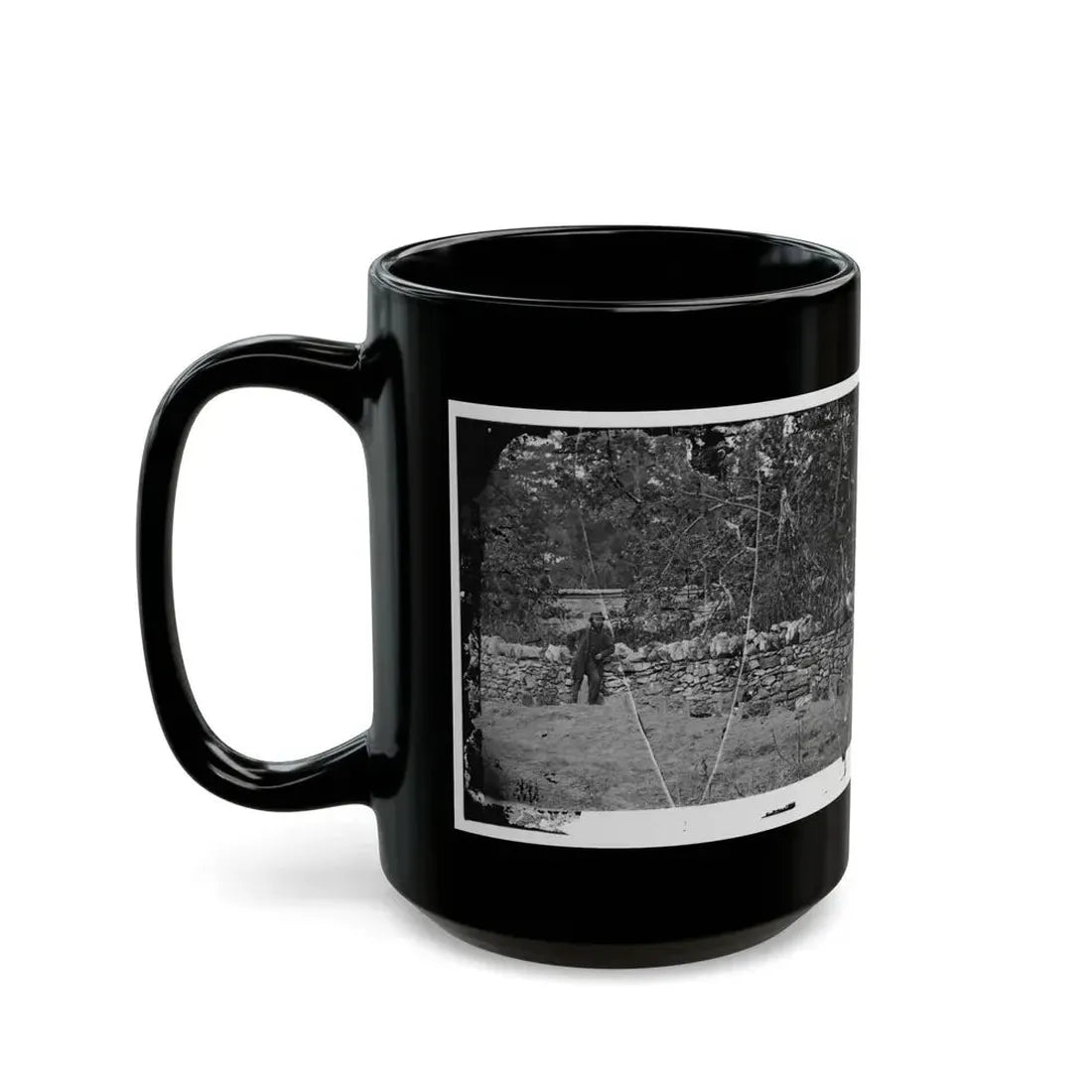Antietam, Maryland. Graves Of Federal Soldiers At Burnside Bridge (U.S. Civil War) Black Coffee Mug - Go Mug Yourself